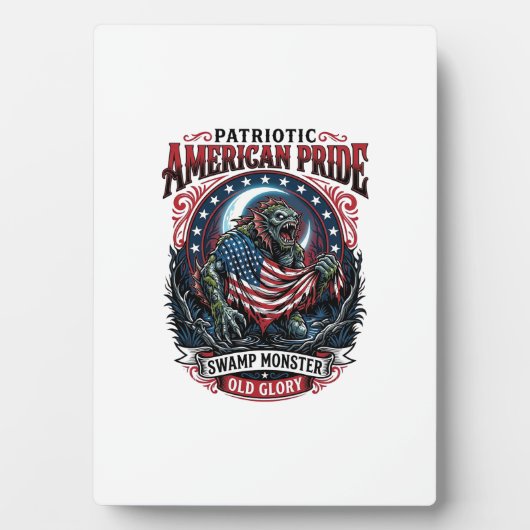 Patriottisch moerasmonster Old Glory Horror Monste Fotoplaat (voorkant)