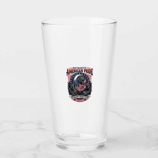 Patriottisch moerasmonster Old Glory Horror Monste Glas (Voorkant)