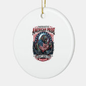 Patriottisch moerasmonster Old Glory Horror Monste Keramisch Ornament (Links)