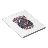 Patriottisch moerasmonster Old Glory Horror Monste Notitieblok (Schuin)