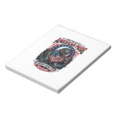 Patriottisch moerasmonster Old Glory Horror Monste Notitieblok (Linkerzijde)