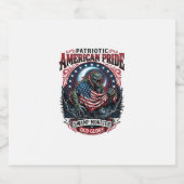 Patriottisch moerasmonster Old Glory Horror Monste Sparkling Wijnetiket (Enkel label)