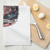 Patriottisch moerasmonster Old Glory Horror Monste Theedoek (Quarter Fold)