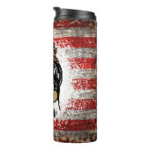 Patriottisch Mom Life Design met luipaardprint Thermosbeker (Geroteerd rechts)