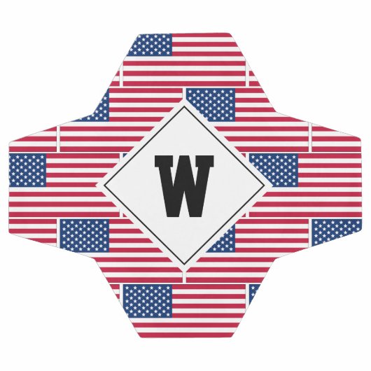 Patriottisch monogram AMERICAN FLAG Voetbal (Enkel)