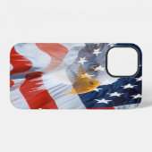 Patriottisch Monogram Arend Amerikaanse Vlag iPhone Hoesje (Achterkant horizontaal)