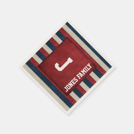 Patriottisch monogram papieren servetten (Hoek)