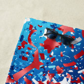 Patriottisch Monogram Strandlaken – Rood Wit Blauw (In situ)