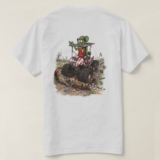 Patriottisch Monster kar golf T-shirt (Design achterkant)