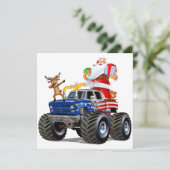 Patriottisch / Monster Truck Kerstmis Kaart (Staand voorkant)