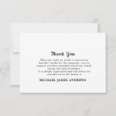 Patriottisch monument Amerikaanse vlag politie beg Bedankkaart (Achterkant)