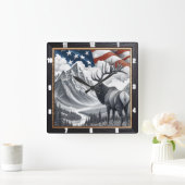 Patriottisch Moose berglandschap Vierkante Klok (Huis)