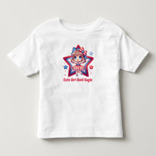 Patriottisch Moppie – Baby Zeearend met Strik Meis Kinder Shirts