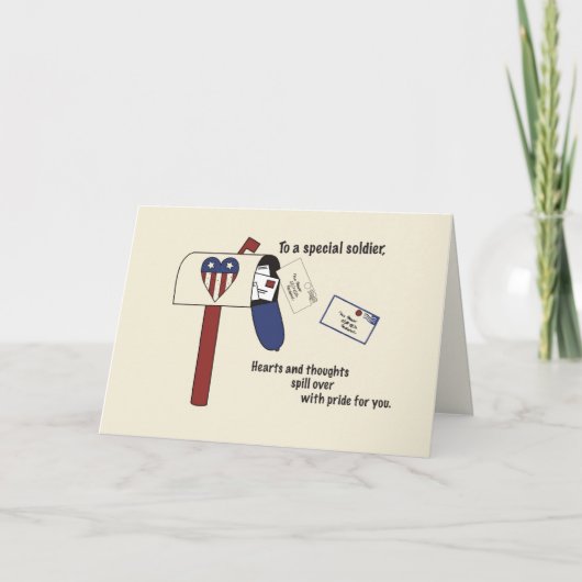Patriottisch morsen met Pride Soldier Bedankkaart (Voorkant)