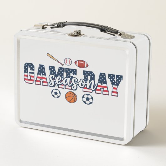 Patriottisch Multi Sport Spel Dag Seizoen Amerikaa (Voorkant)