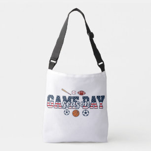 Patriottisch Multi Sport Speldag Seizoen Amerikaan Crossbody Tas