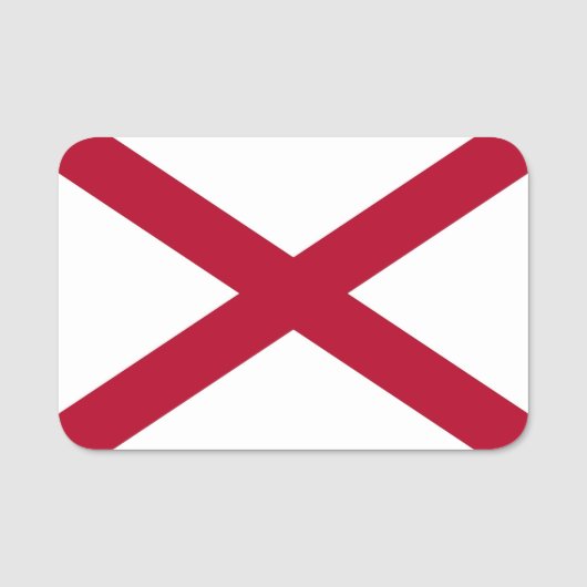 Patriottisch naamplaatje met vlag van Alabama, Ver (Voorkant)