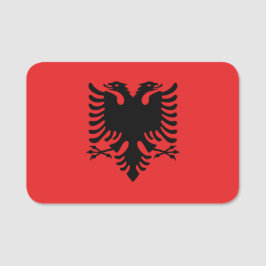 Patriottisch naamplaatje met vlag van Albanië