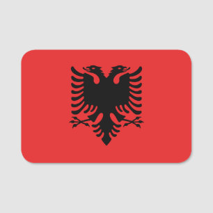 Patriottisch naamplaatje met vlag van Albanië