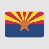 Patriottisch naamplaatje met vlag van Arizona, Ver (Voorkant)