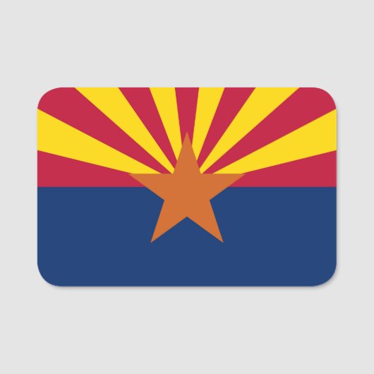 Patriottisch naamplaatje met vlag van Arizona, Ver (Voorkant)