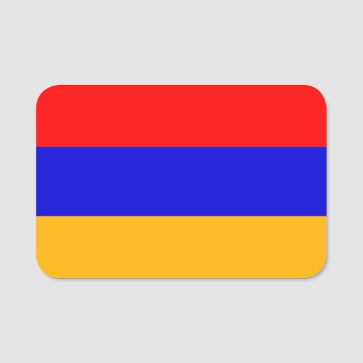 Patriottisch naamplaatje met vlag van Armenië (Voorkant)