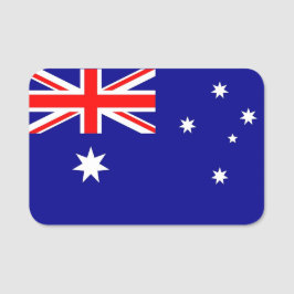 Patriottisch naamplaatje met vlag van Australië