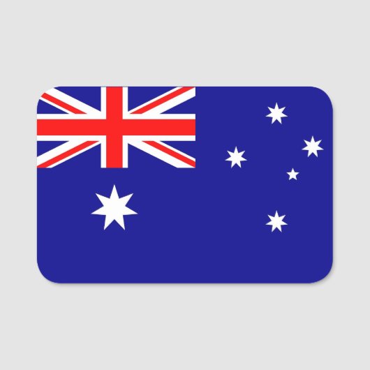 Patriottisch naamplaatje met vlag van Australië (Voorkant)
