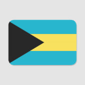 Patriottisch naamplaatje met vlag van Bahama's (Voorkant)