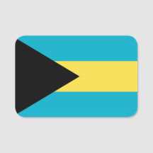 Patriottisch naamplaatje met vlag van Bahama's
