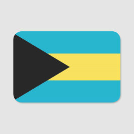 Patriottisch naamplaatje met vlag van Bahama's