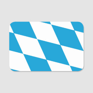 Patriottisch naamplaatje met vlag van Beieren, Dui