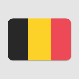 Patriottisch naamplaatje met vlag van België