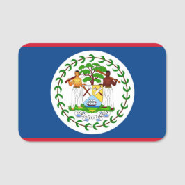 Patriottisch naamplaatje met vlag van Belize