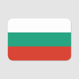 Patriottisch naamplaatje met vlag van Bulgarije