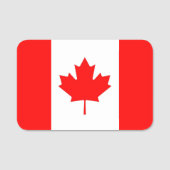 Patriottisch naamplaatje met vlag van Canada (Voorkant)