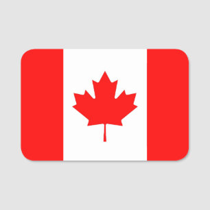 Patriottisch naamplaatje met vlag van Canada