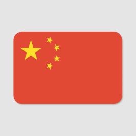 Patriottisch naamplaatje met vlag van China