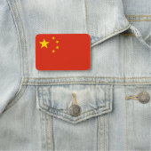 Patriottisch naamplaatje met vlag van China (In situ)