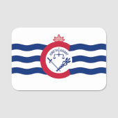 Patriottisch naamplaatje met vlag van Cincinnati (Voorkant)