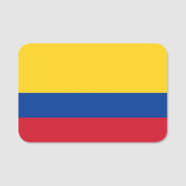 Patriottisch naamplaatje met vlag van Colombia