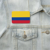 Patriottisch naamplaatje met vlag van Colombia (In situ)