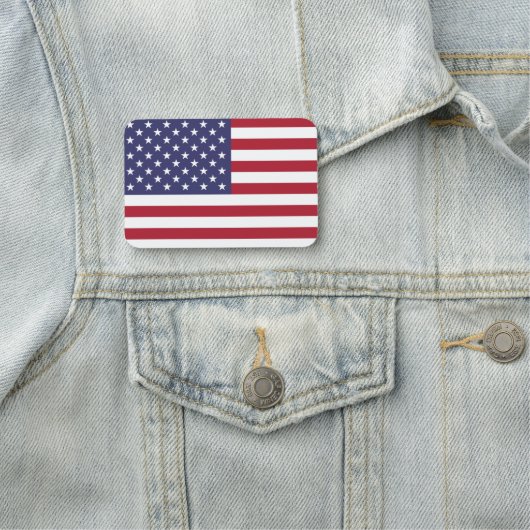 Patriottisch naamplaatje met vlag van de VS (In situ)