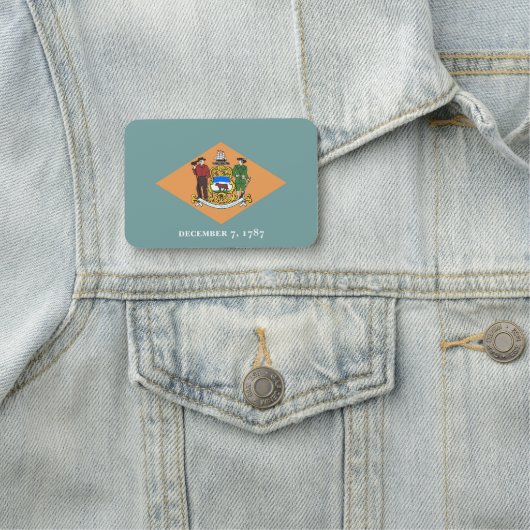 Patriottisch naamplaatje met vlag van Delaware, Ve (In situ)