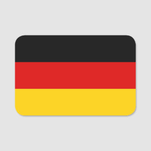 Patriottisch naamplaatje met vlag van Duitsland