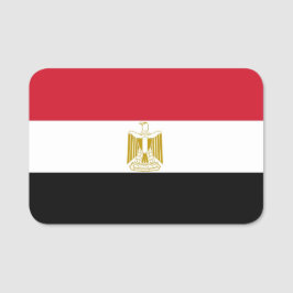 Patriottisch naamplaatje met vlag van Egypte