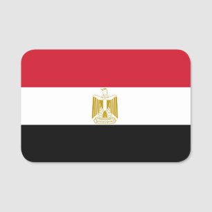 Patriottisch naamplaatje met vlag van Egypte