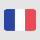 Patriottisch naamplaatje met vlag van Frankrijk (Voorkant)