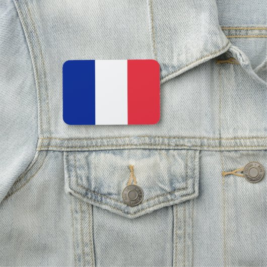 Patriottisch naamplaatje met vlag van Frankrijk (In situ)