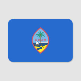 Patriottisch naamplaatje met vlag van Guam, USA